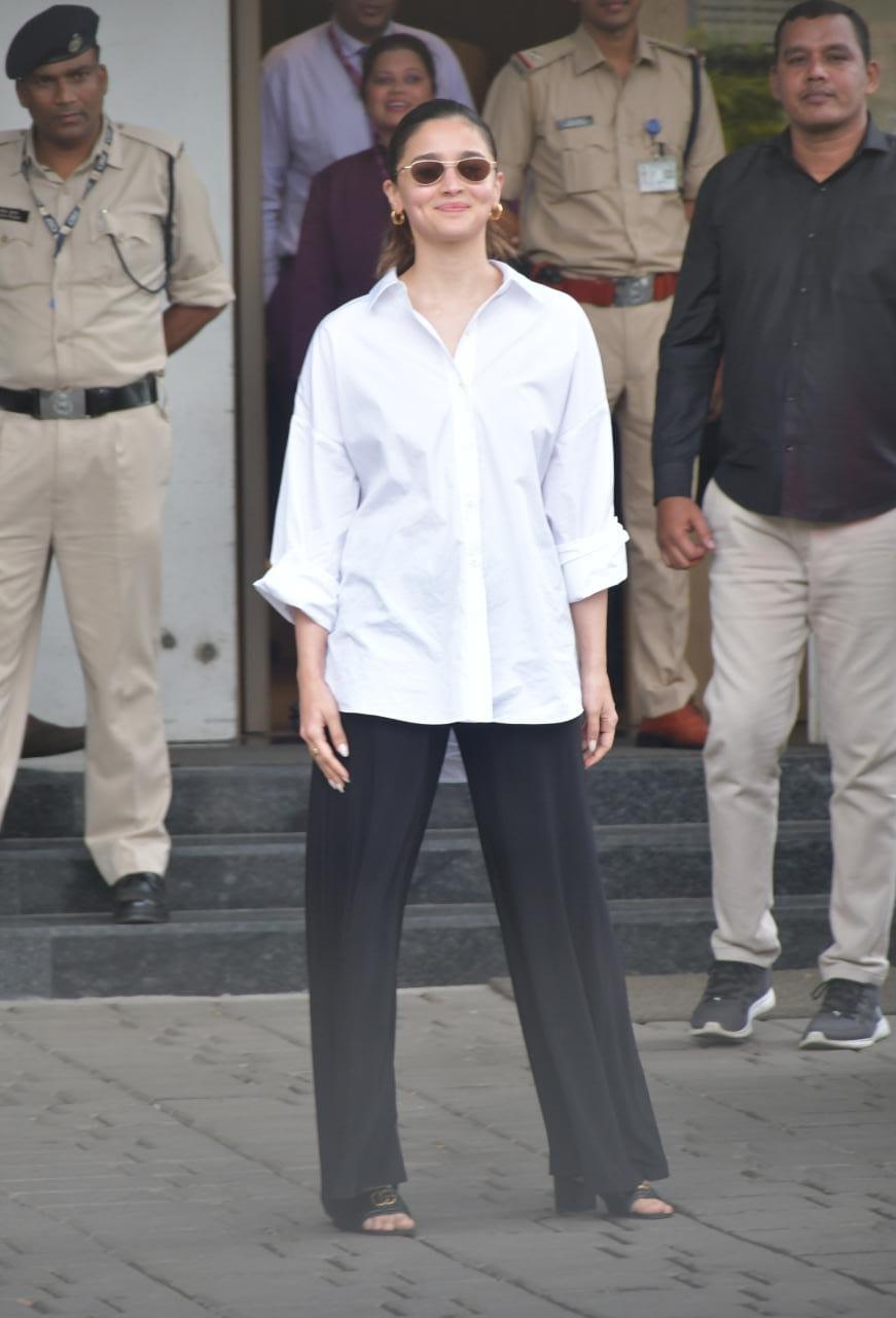 Alia Bhatt was spotted at the Kalina airport today